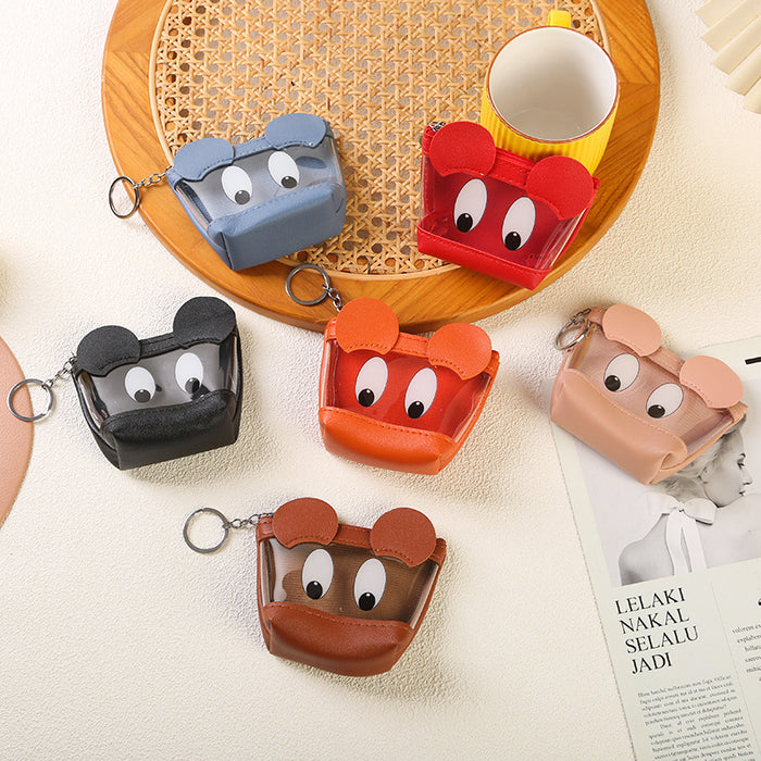 Wholesale Big Eyes Cute Coin Purse Mini Student Coin Bag Card Bag Transparent Coin Purse Key Bag