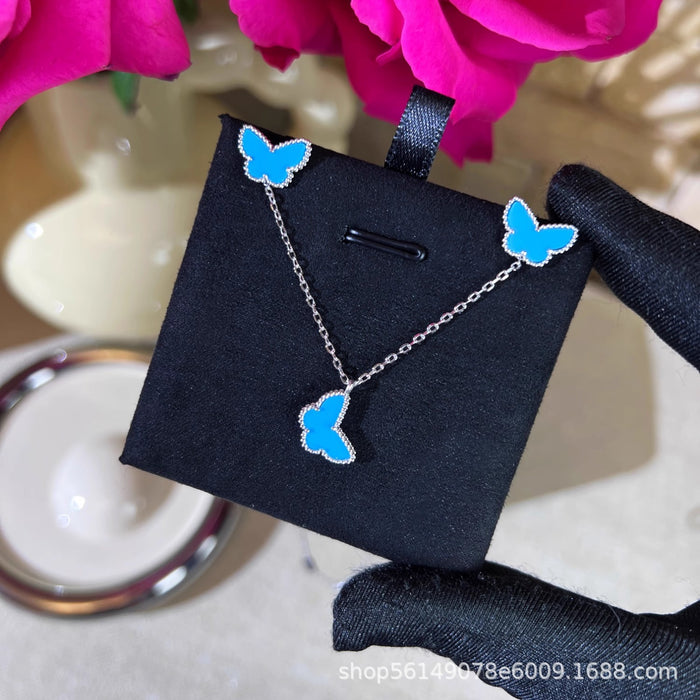 Wholesale Butterfly Jewelry Set Gold Tone Necklace and Earrings Fashion Accessory