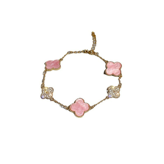 Wholesale lucky four-leaf grass bracelet temperament jewelry design jewelry women