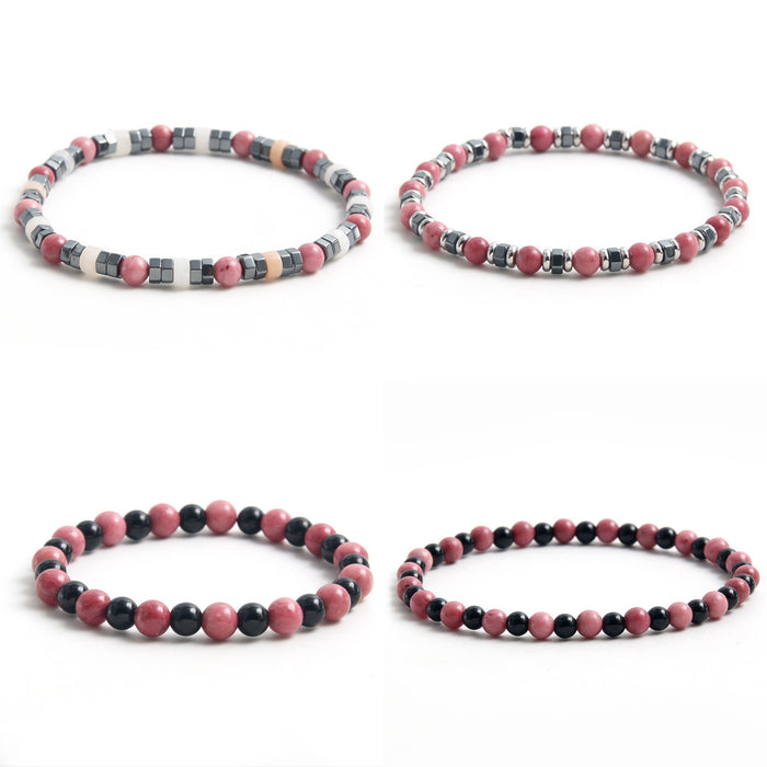 Wholesale Natural Stone Handmade Beaded Bracelet JDC-BT-HongM009