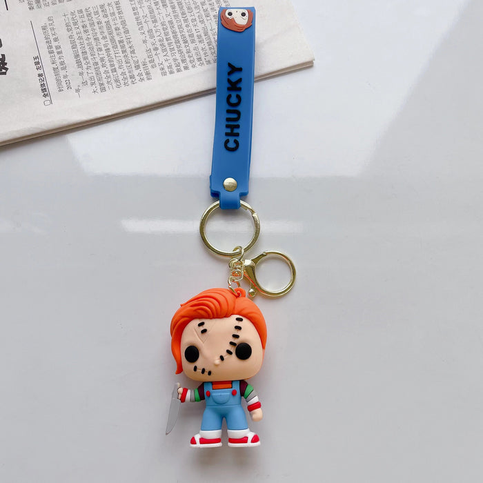 Wholesale Halloween cartoon doll silicone keychain JDC-KC-JuShu043