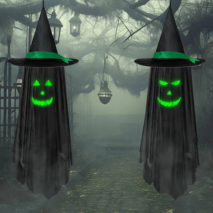 Wholesale  Glow In The Dark Ghost Wizard Hat Decorative Accent For Outdoor Scene Decor