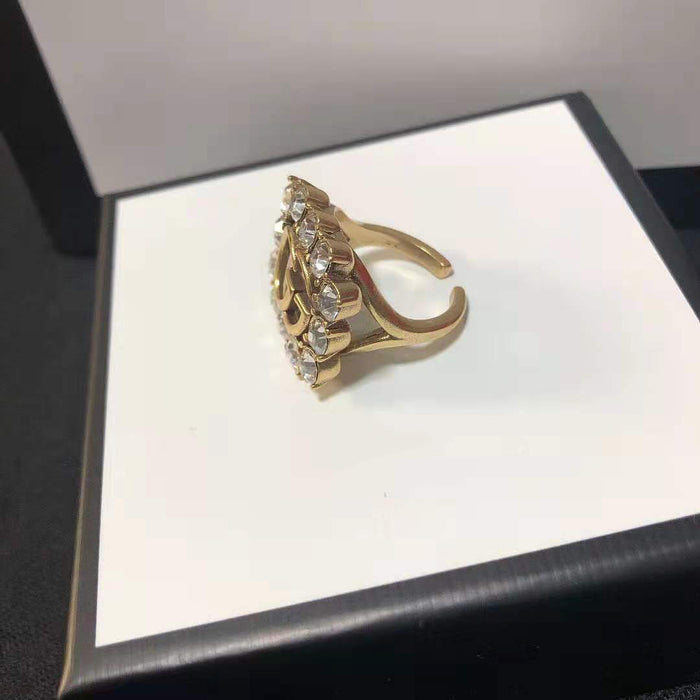 Wholesale Sparkling Diamond Black Gemstone Ring