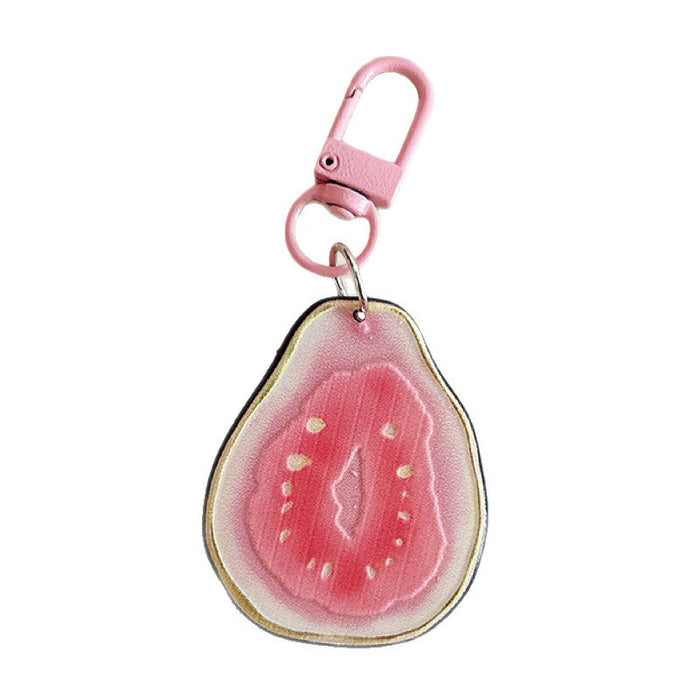 Wholesale Acrylic Fruit Slice Keychain Decorative Pendant Fashion Accessory For Girls Gift