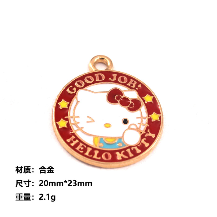 Wholesale 10pcs jewelry alloy cartoon  cat collection Princess earrings pendant necklace bracelet accessories cute keychain