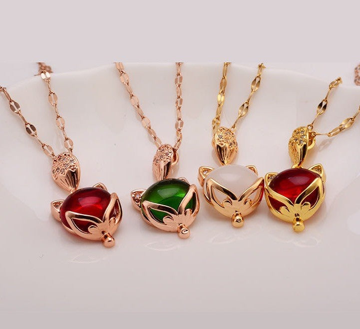 Wholesale  ruby fox necklace  jewelry all-match non-fading women's