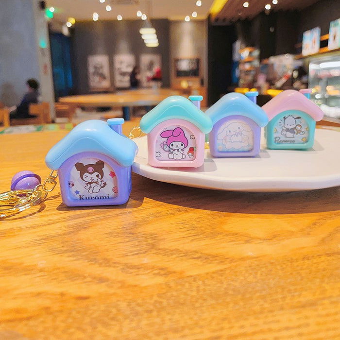 Wholesale Cartoons Plastic Illuminated Small House Keychain JDC-KC-Aile012