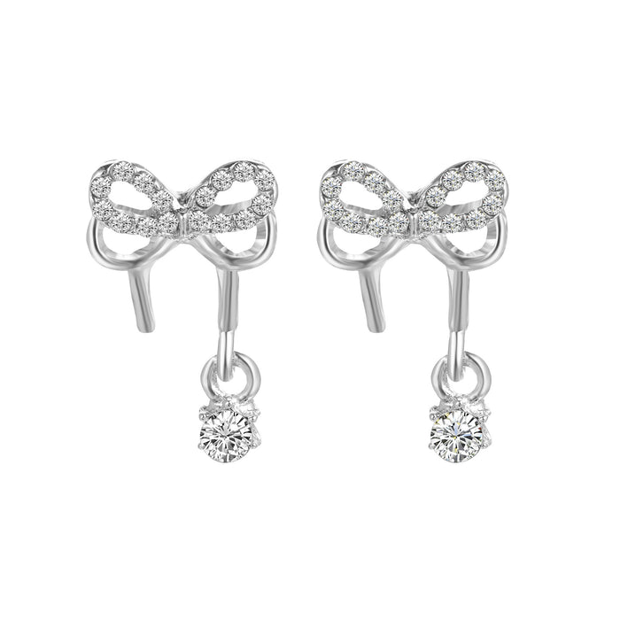 Wholesale Zircon Bow Knot Stud Earrings