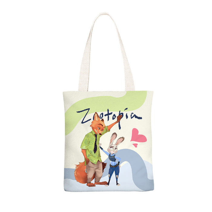 Wholesale Cartoon-patterned canvas shoulder bags