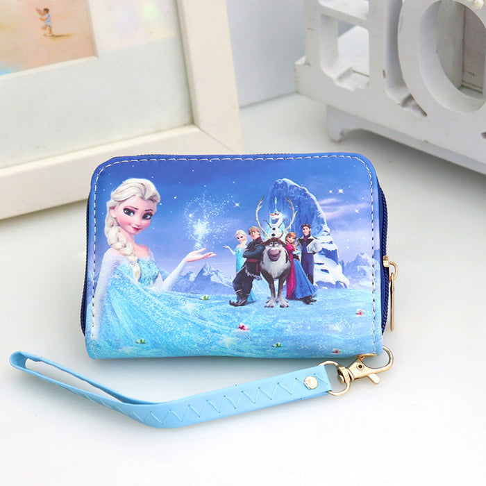 Wholesale Mini Cartoon beautiful girl cute female student fresh women's short zipper portable wallet