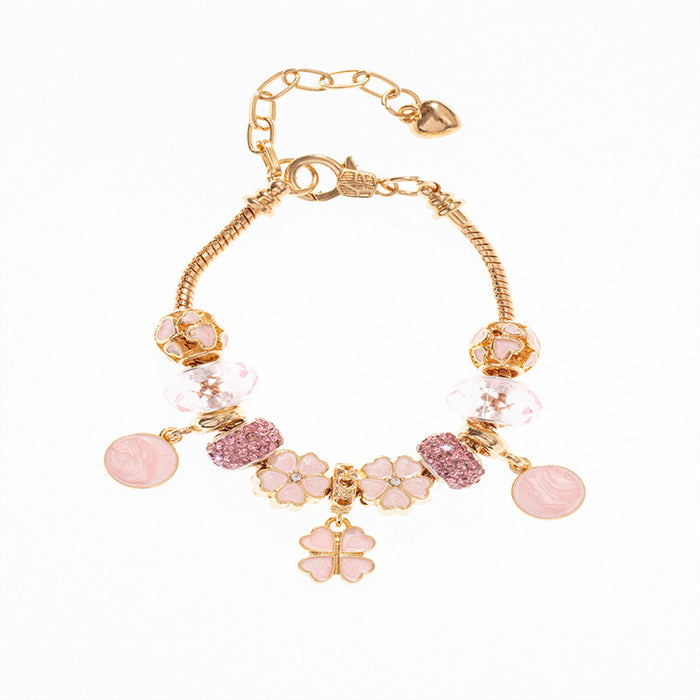 Wholesale Charms Bracelets DIY Beaded Love Pendant Heart Bracelet