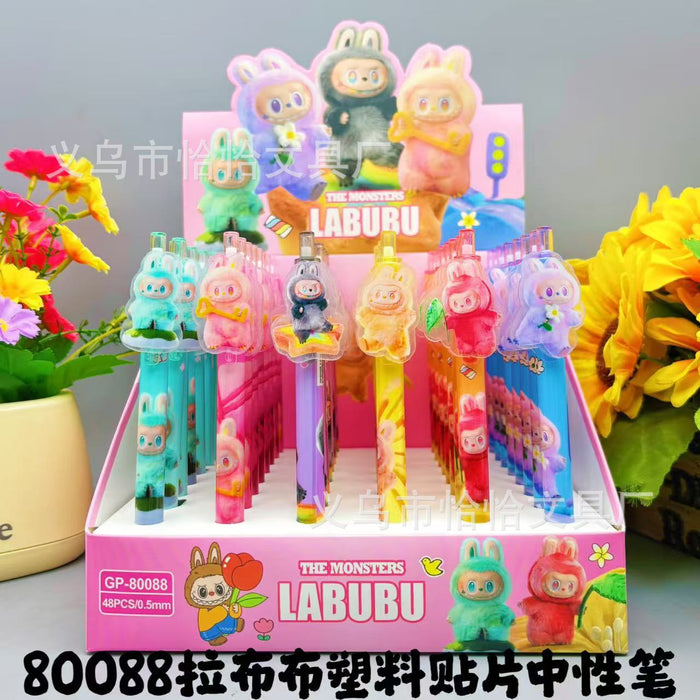 Wholesale Summer cartoon patch pen daily writing pen black neutral pen 0. 5mm press pen