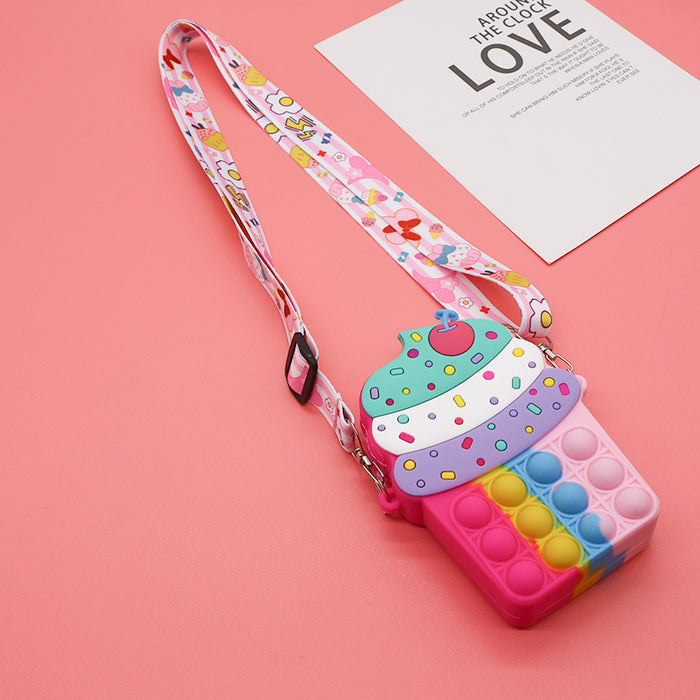 Wholesale Children's Fashion Shoulder Bag Cute Casual Silicone Pressure Relief Bag