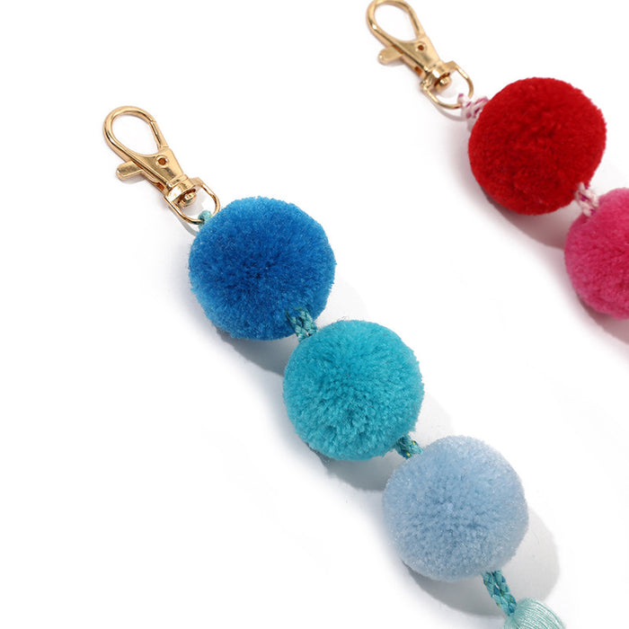 Wholesale Fur Ball Tassel Keychain JDC-KC-ZhenZhen005