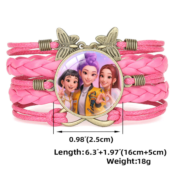 Wholesale KPOP Multi-Layer Cartoon Character Butterfly Combination Bracelet