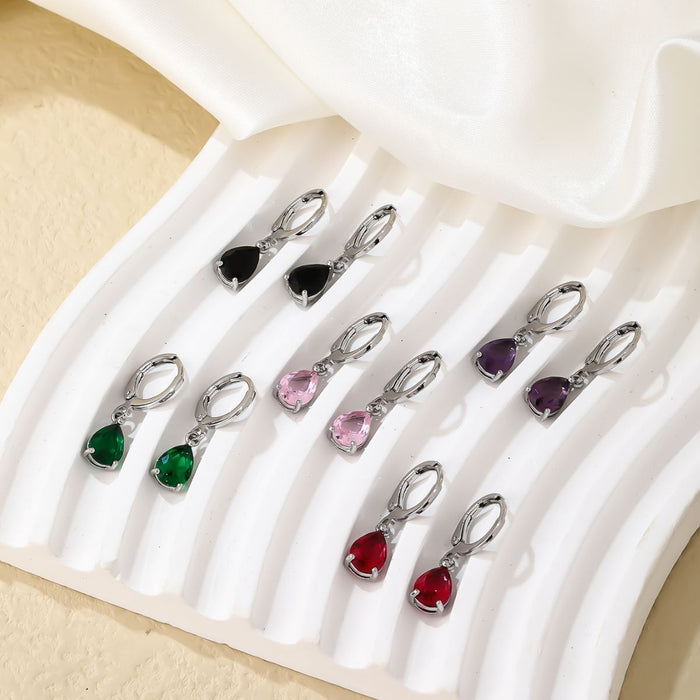 Wholesale Zirconia inlaid exquisite earrings and accessories, new versatile and niche high-end earrings and accessories wholesale