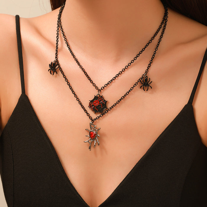 Wholesale Halloween Bead Necklace Fashion Versatile Ghost Pumpkin Bead Necklace