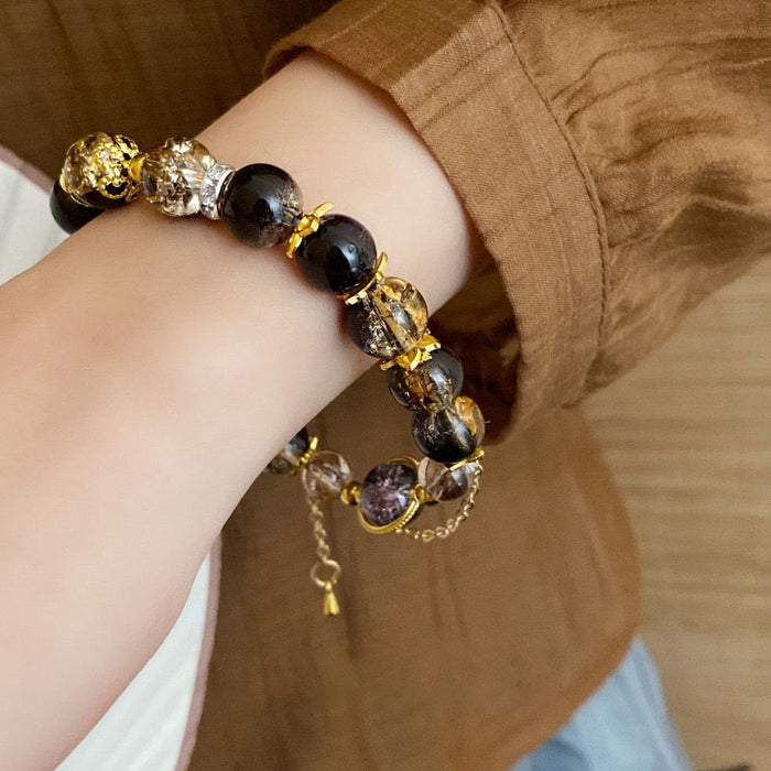 Wholesale New gradient bracelet, high-end glass bead bracelet, light luxury, exquisite and niche design, bead beads
