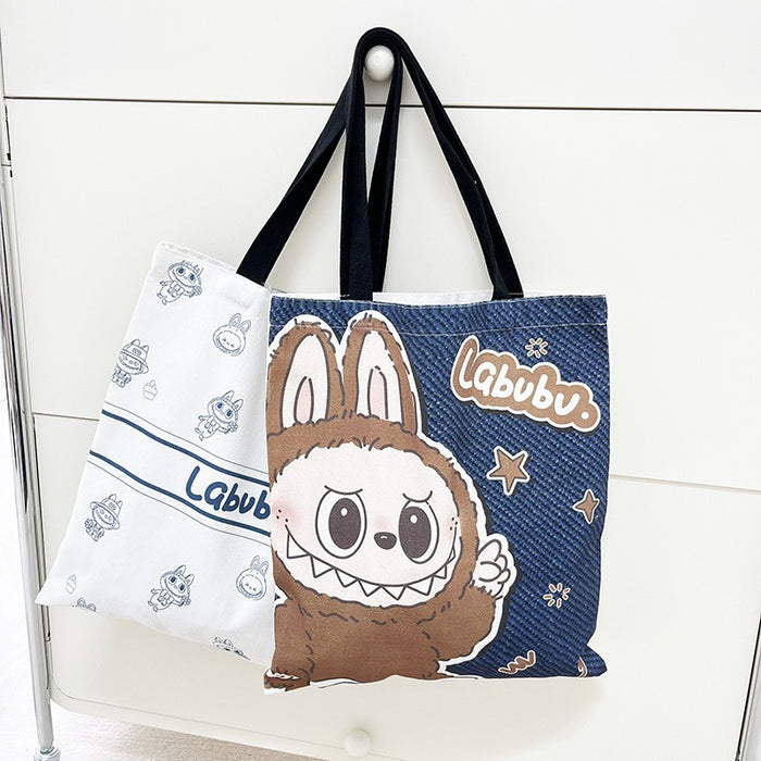 Wholesale Printed canvas bag, cartoon canvas bag, street trend shoulder bag, handbag