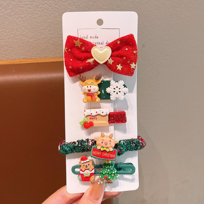 Wholesale Christmas children' s hair clips plush hair clips