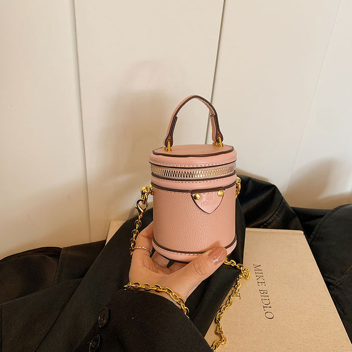 Wholesale New children's bag with contrasting colors, mini handbag, pocket money bucket bag, parent-child crossbody bag