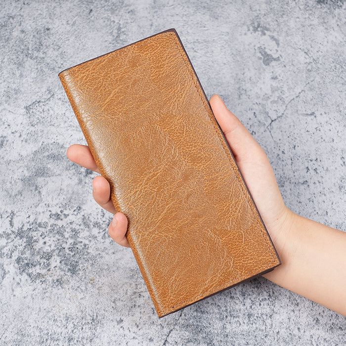 Wholesale PU Leather Men' s Wallet Urban Simplicity Retro Design Multi-Card Coin Holder Fashion Accessory MOQ≥3