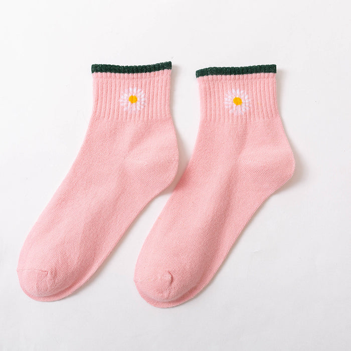 Wholesale of 10pcs Medium Tube Chrysanthemum Socks JDC-SK-Miqi002