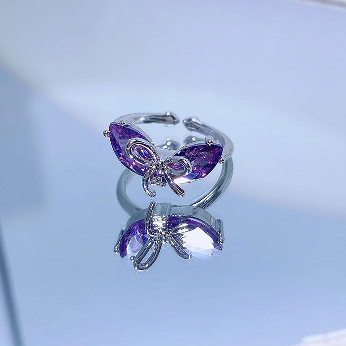 Wholesale Diamond studded pearl zircon open ring with geometric design of letters