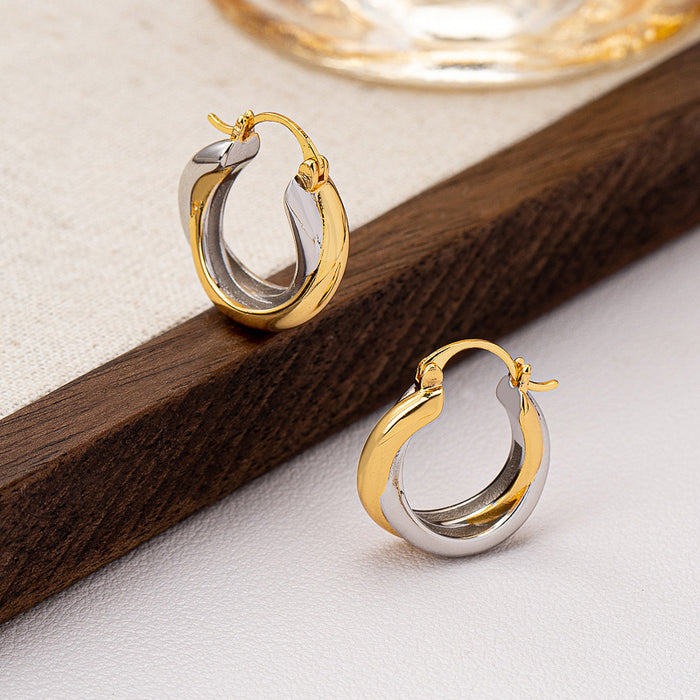 Wholesale Shattered Silver Texture Hoop Earrings