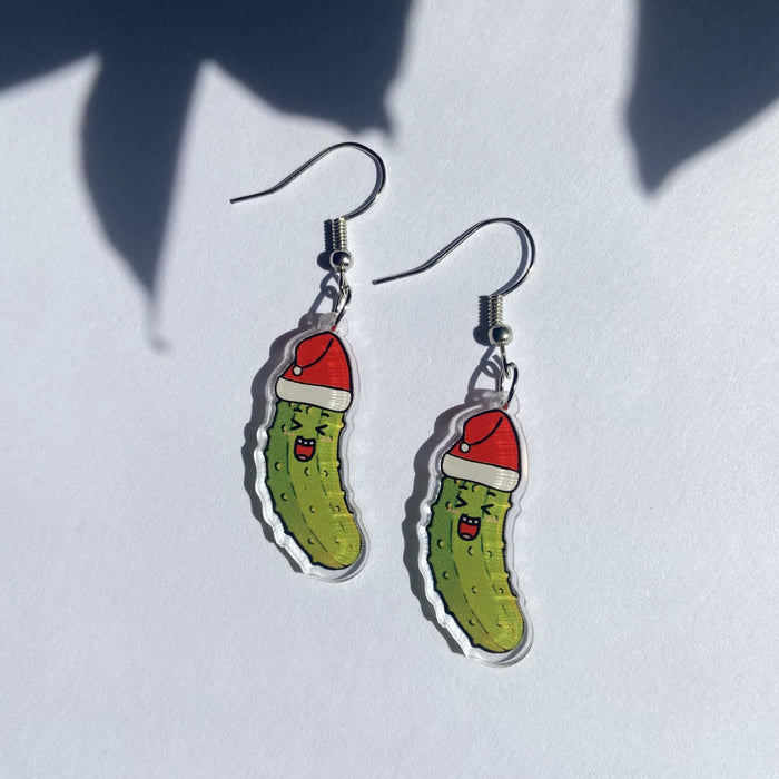 Wholesale Christmas acrylic earrings cute funny vegetable double-sided cucumber fun cartoon creative earrings