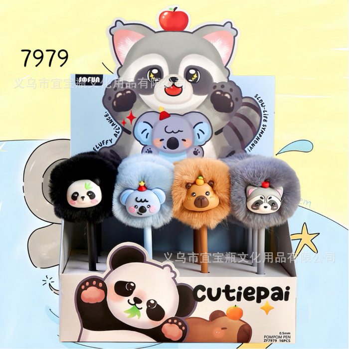 Wholesale Lamb' s Wool Pom-Pom Gel Pen