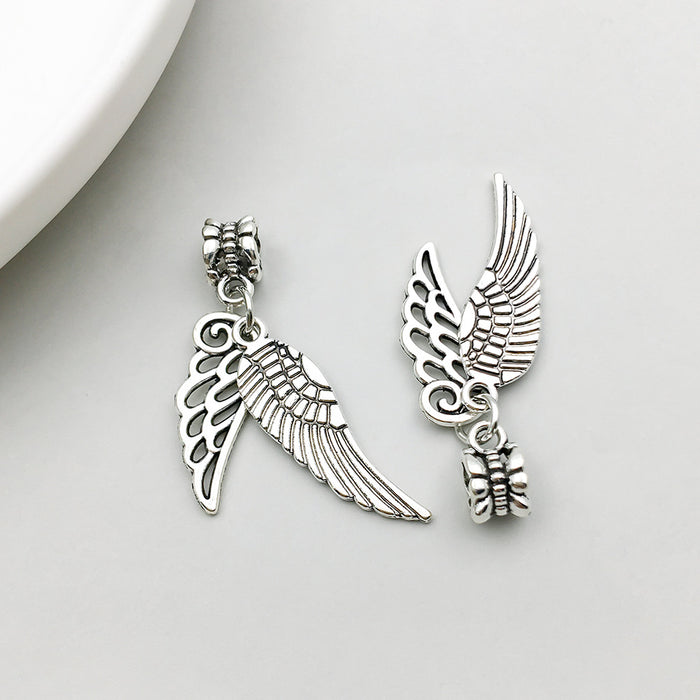 Wholesale Zinc alloy simulated maple leaf high-heeled shoe series large hole bead DIY beads pendant