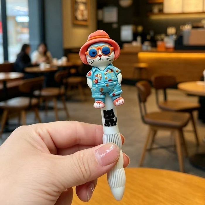 Wholesale Trendy Cartoon Cat Gel Pen 0. 5mm Cute Stationery