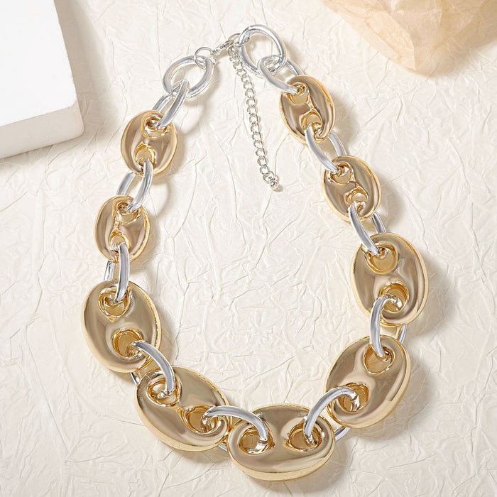 Wholesale Geometric Ring Link Chain Necklace Casual Street Shooting Women's Style
