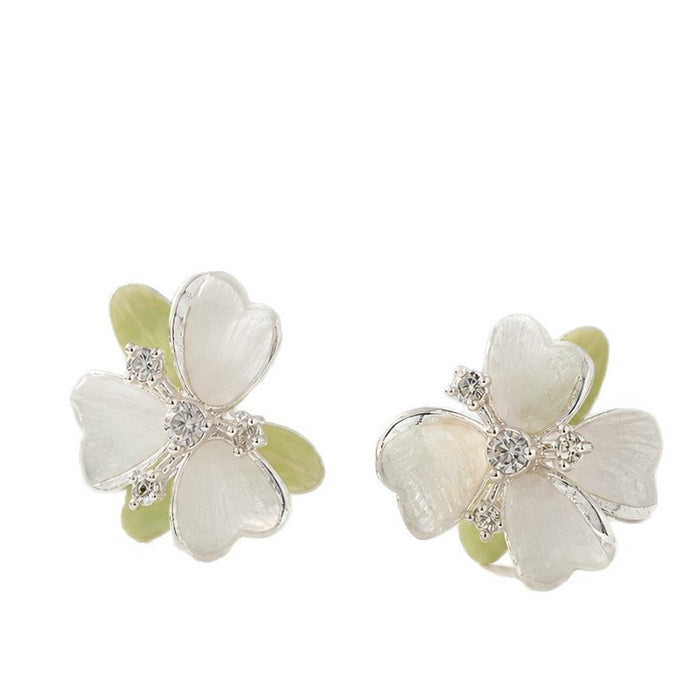 Wholesale Spring Garden Floral Alloy Earrings Women' s Fashion Accessory Boutique Resale