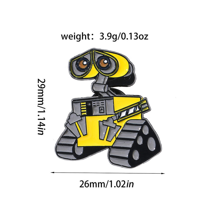 Wholesale Sci Fi Robot Cartoon Brooch Chic Metal Enamel Pin Gift Badge