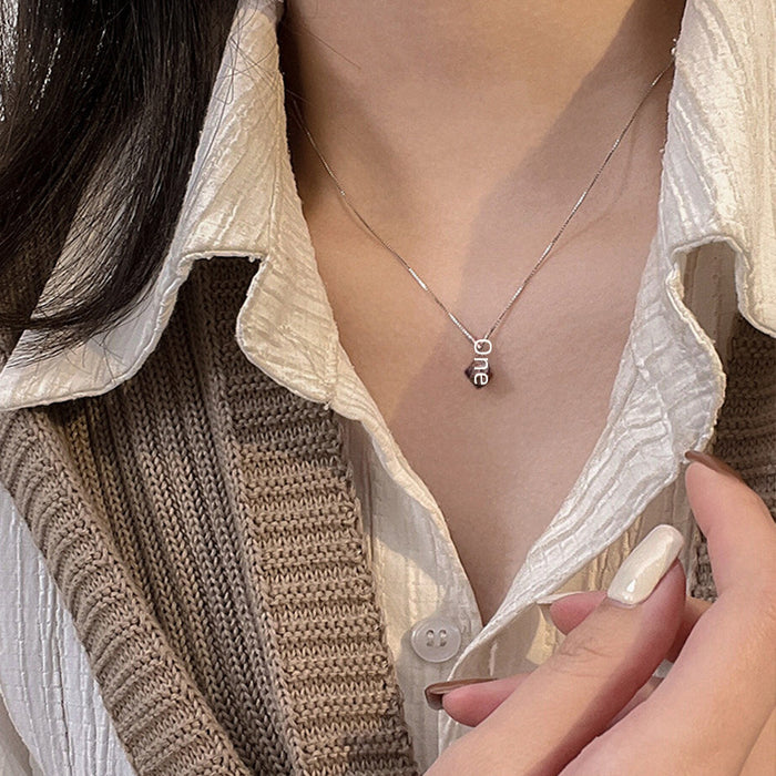 Wholesale water drop necklace simple design small diamond pendant chain female