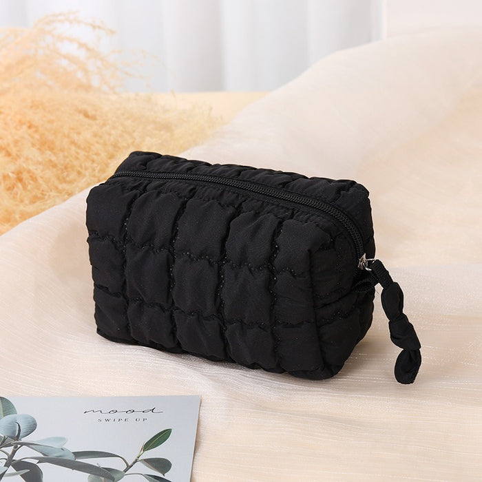 Wholesale Modern Chic Pink Octagonal Cosmetic Bag Polyester Travel Makeup Pouch Fashion Accessory For Resale