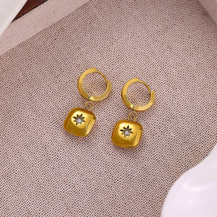 Wholesale Versatile 18K Gold-Plated Earrings Titanium Steel  Luxury Earrings