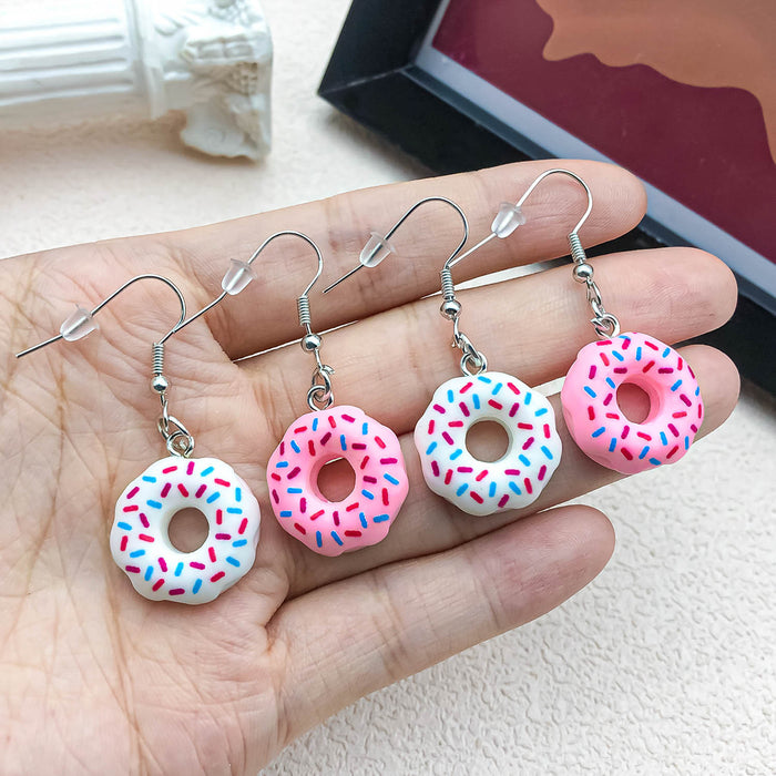 Wholesale Donut Resin Pendant Earrings JDC-ES-Oulu004