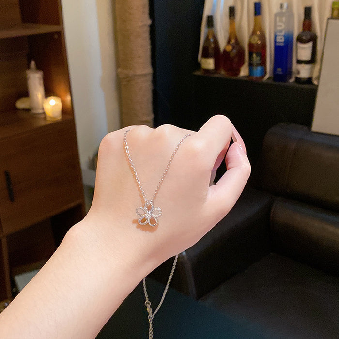 Wholesale Titanium Steel Micro Inlaid Zircon Clavicle Chain