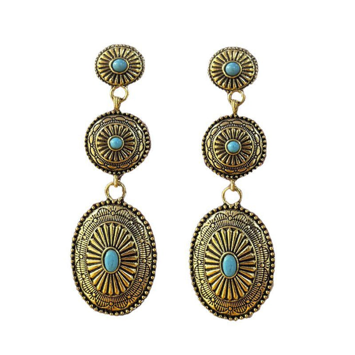 Wholesale Vintage Tassel Drop Long Chain Earrings Bohemian All-match Earrings Retro