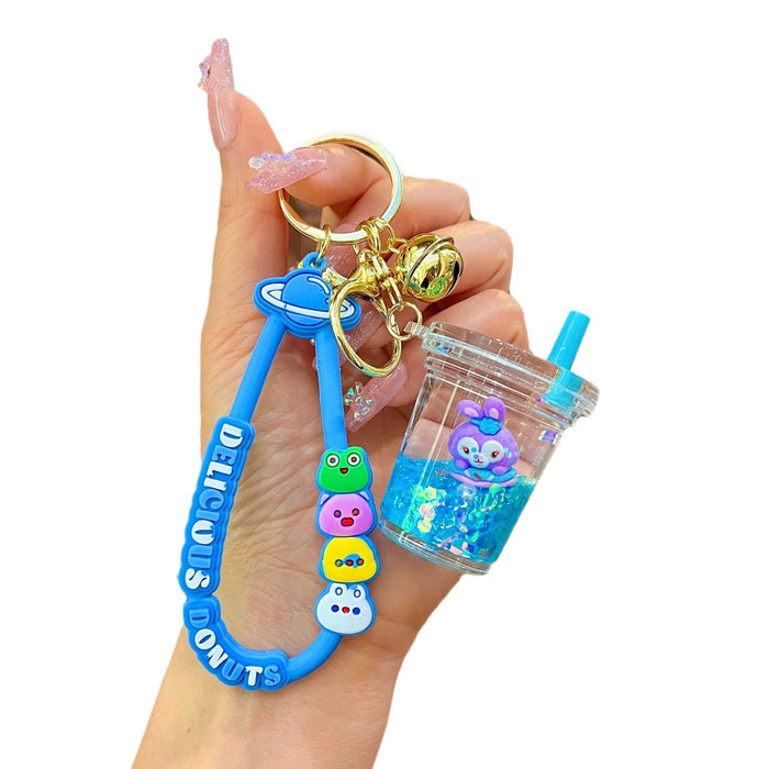 Wholesale Acrylic Milk Tea Cup Cartoon Keychain JDC-KC-JinM001