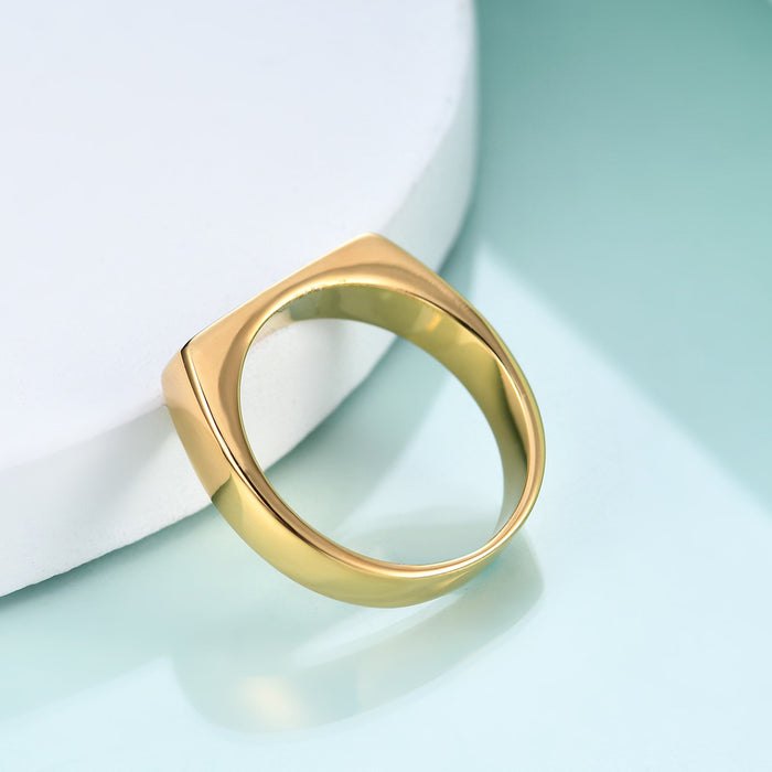 Wholesale  Casting Fashion Simple Versatile Elegant Small Long Glossy Stainless Steel Ring