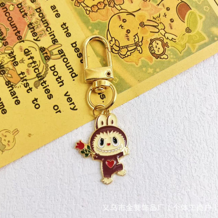 Wholesale Cartoon Couple Keychain Pendant Alloy Fashion Toy Bag Ornament Doll Cute Gift