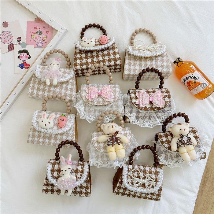 Wholesale Cotton and Linen Children's Cute Princess Chain Bag Coin Purse JDC-SD-YuanDuo094