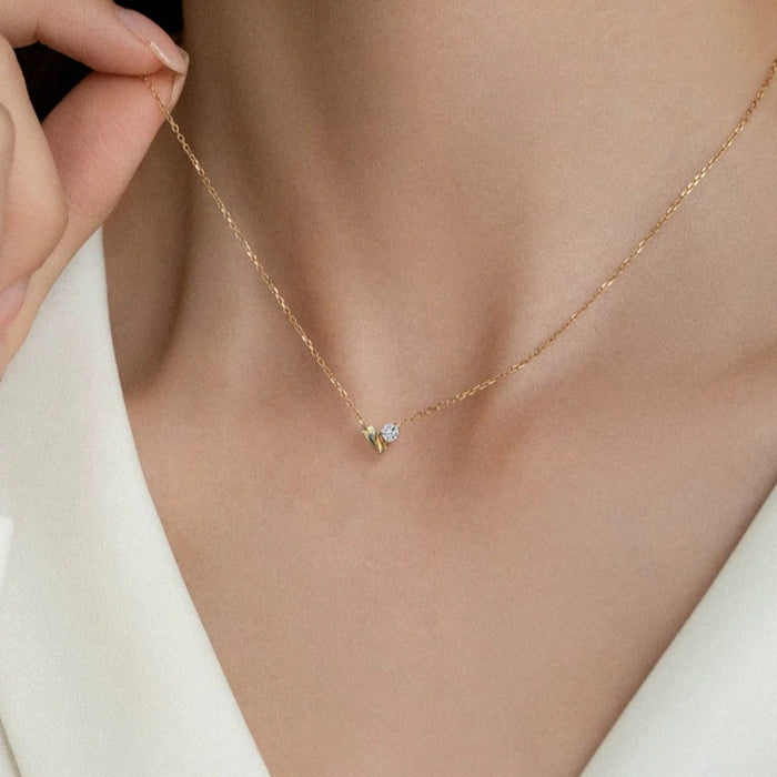 Wholesale Love studded diamond necklace, niche, light luxury, versatile collarbone