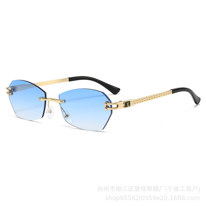 Wholesale New Sunglasses Classic Frameless Cut Edge Sunglasses Metal Sunglasses