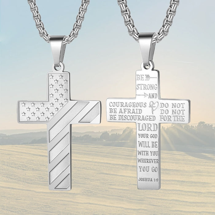 Wholesale Cross necklace stainless steel chain pendant