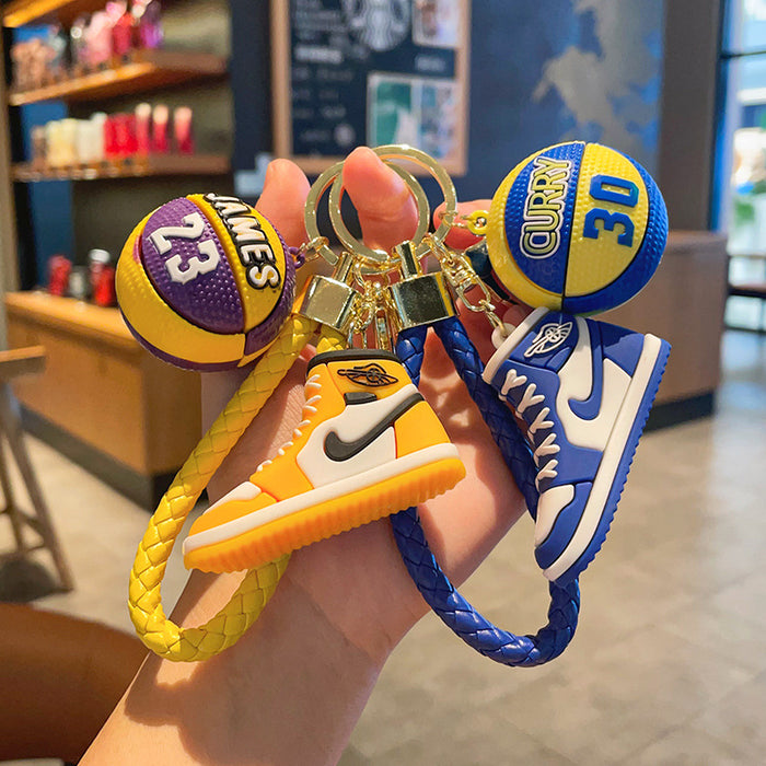 Wholesale Cartoon Silicone Basketball Shoes Keychain JDC-KC-MZL011